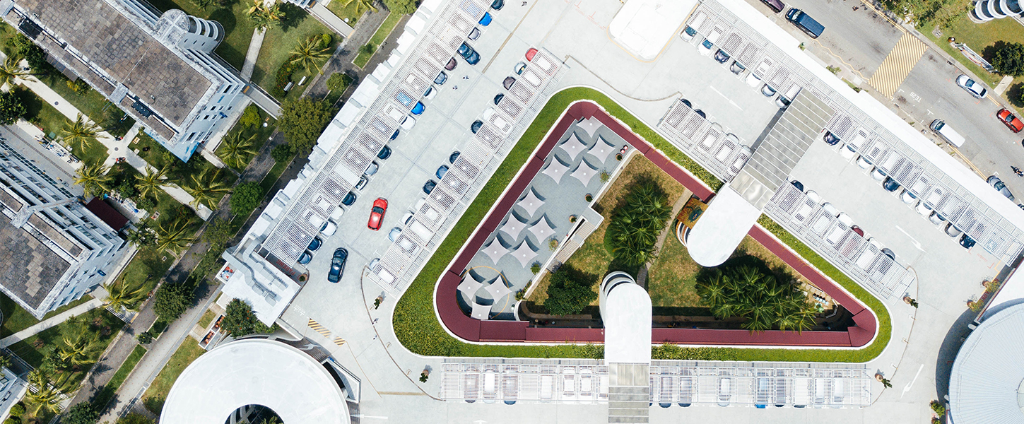Arial view of buildings